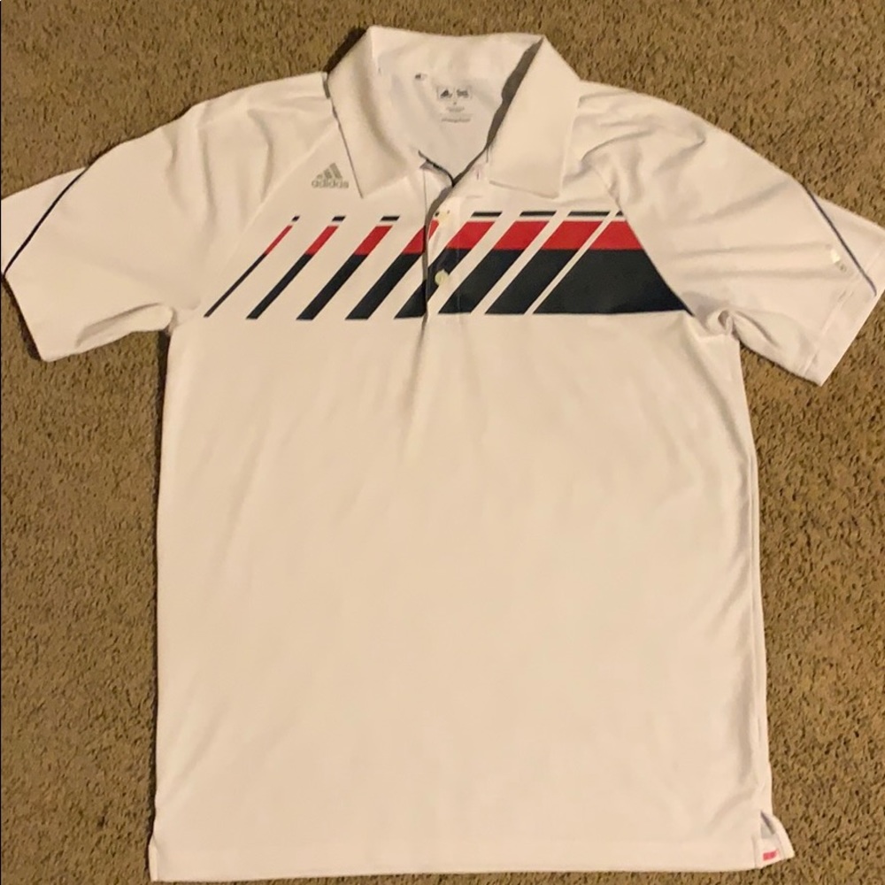 Adidas Golf Shirt - Red White and Blue